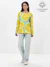 Лонгслив женский. Хлопок / лимончики