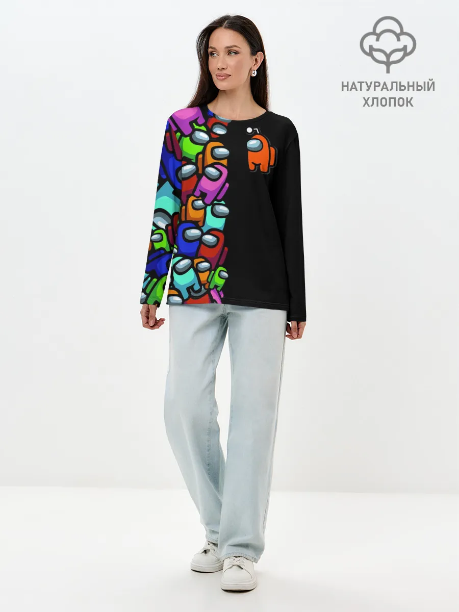 Лонгслив женский. Хлопок / Among us