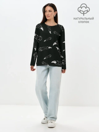 Лонгслив женский. Хлопок / Jujutsi Kaisen Sukuna - Пальцы