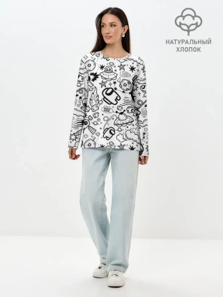 Лонгслив женский. Хлопок / AMONG US