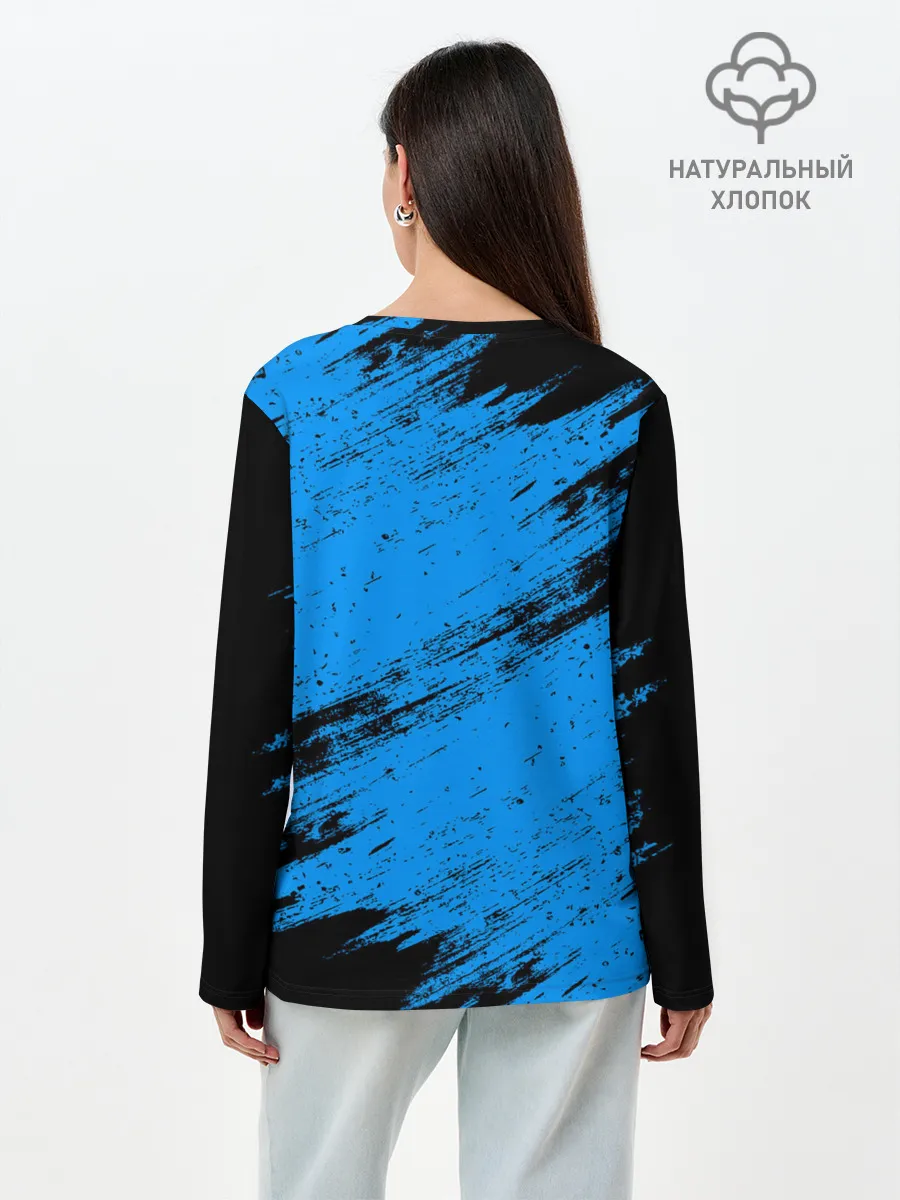 Лонгслив женский. Хлопок / AMONG US - Синий в Короне