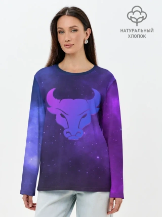 Лонгслив женский. Хлопок / Бык