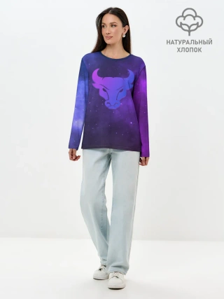 Лонгслив женский. Хлопок / Бык