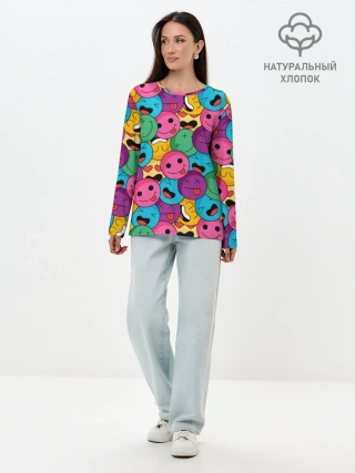 Лонгслив женский. Хлопок / Pattern