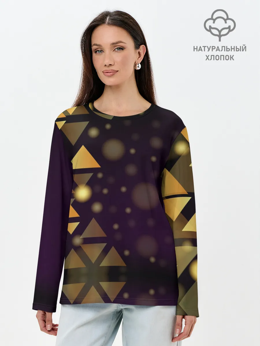 Лонгслив женский. Хлопок / Geometry