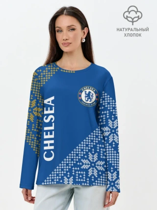Лонгслив женский. Хлопок / CHELSEA F.C. - Новый Год