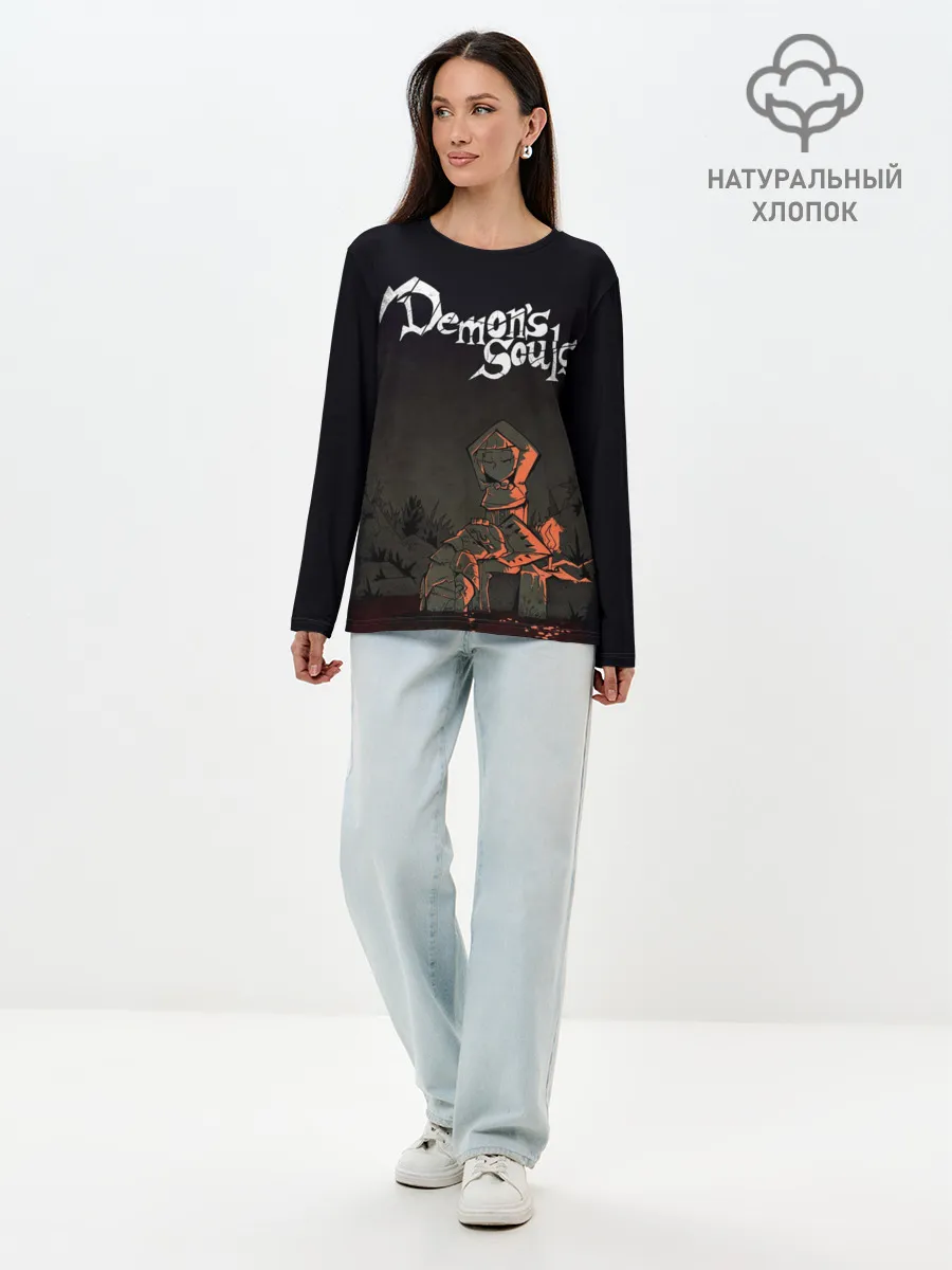 Лонгслив женский. Хлопок / Demons souls