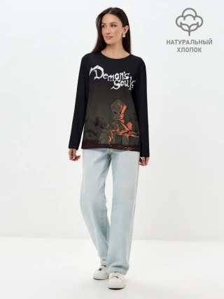 Лонгслив женский. Хлопок / Demons souls