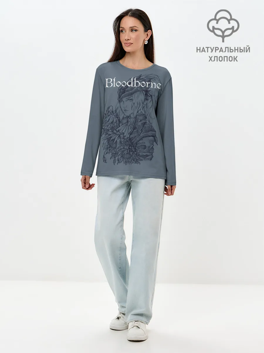 Лонгслив женский. Хлопок / Bloodborne