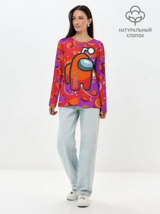 Лонгслив женский. Хлопок / Among us