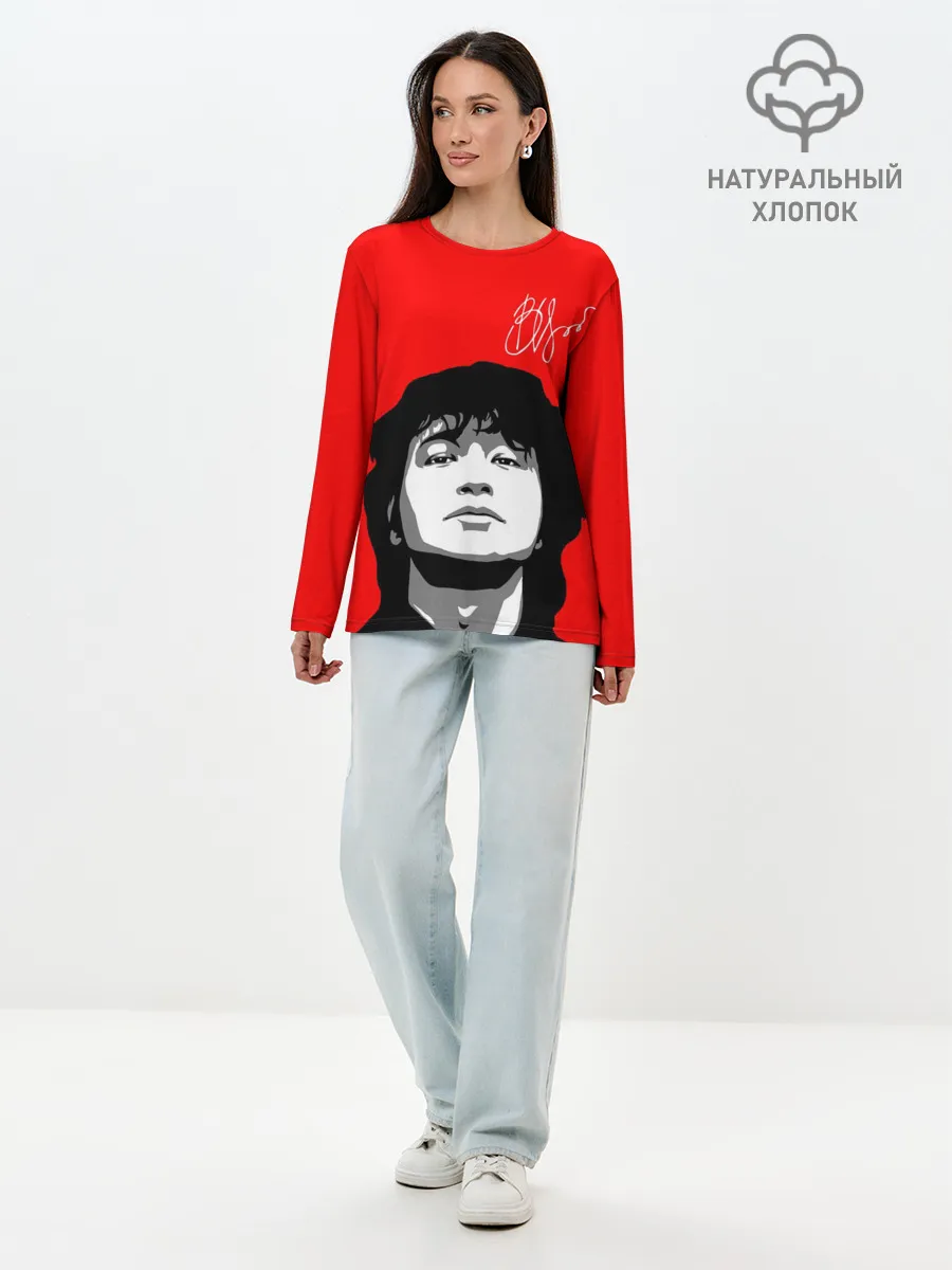 Лонгслив женский. Хлопок / ВИКТОР ЦОЙ