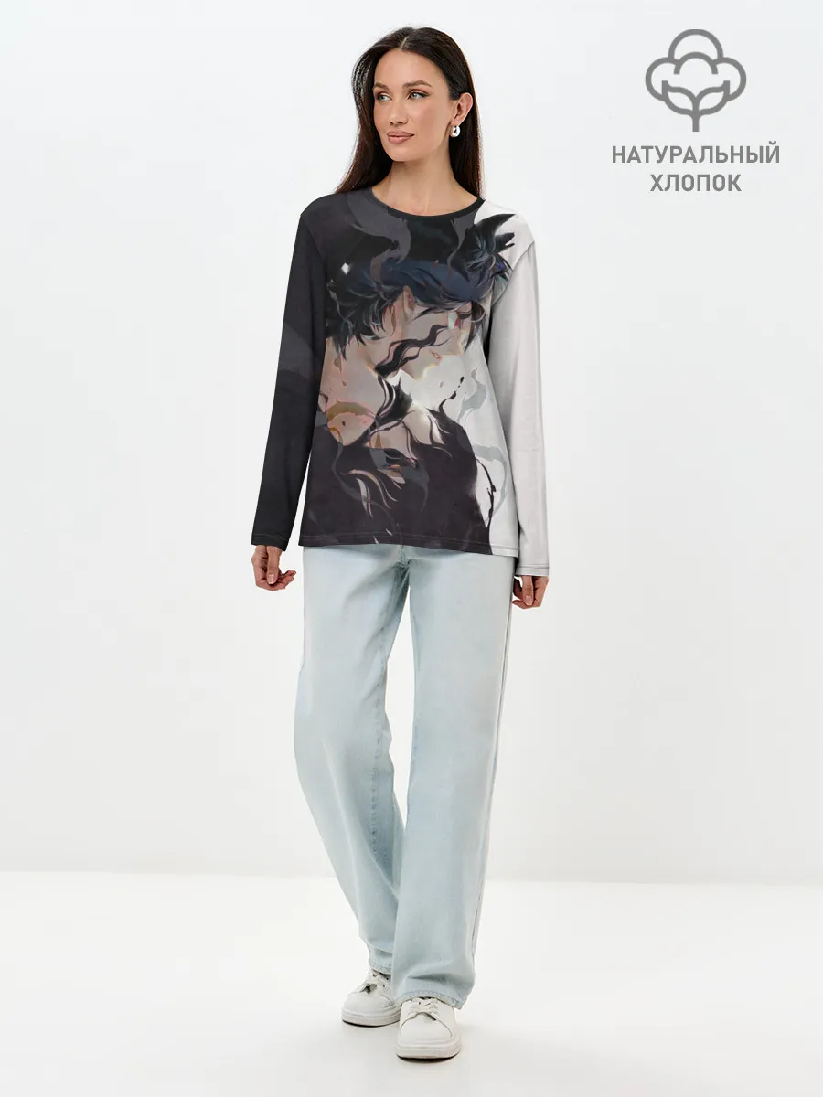 Лонгслив женский. Хлопок / Black Asta