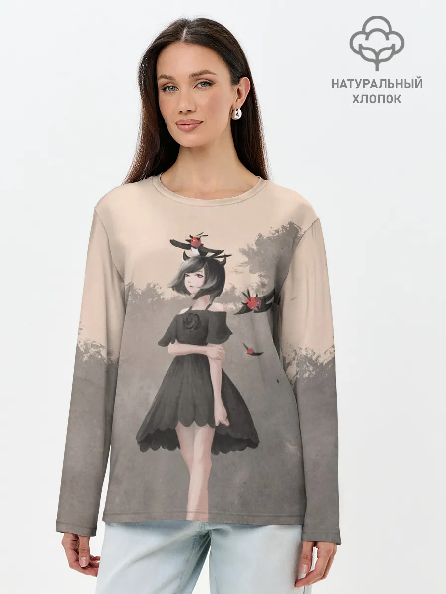 Лонгслив женский. Хлопок / Secre Swallowtail