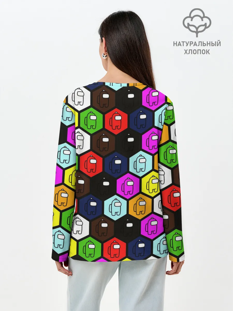 Лонгслив женский. Хлопок / AMONG US