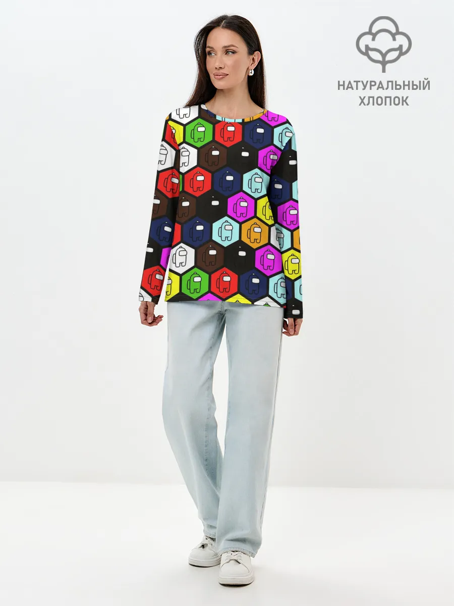 Лонгслив женский. Хлопок / AMONG US