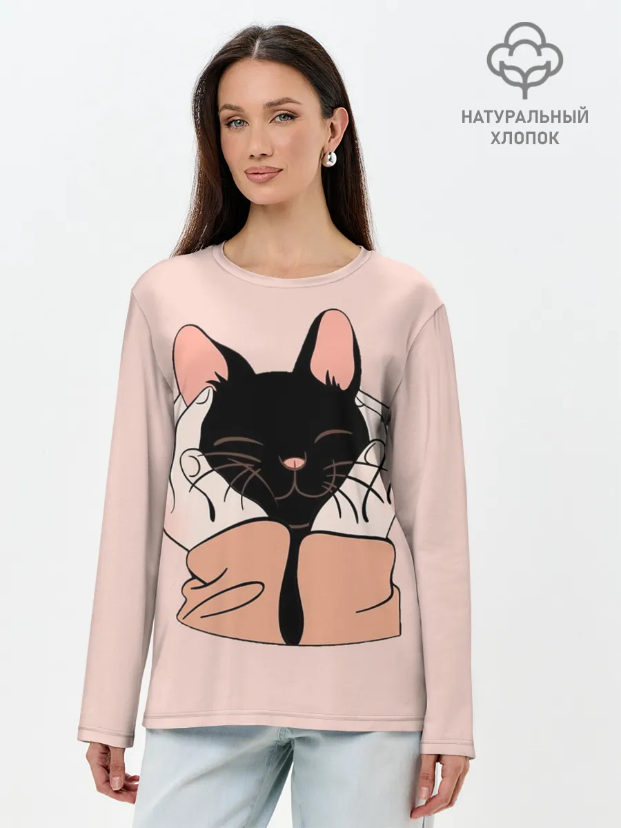 Лонгслив женский. Хлопок / Любовь