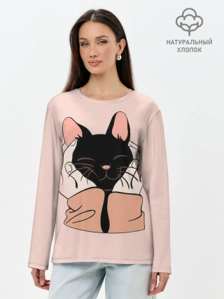 Лонгслив женский. Хлопок / Любовь