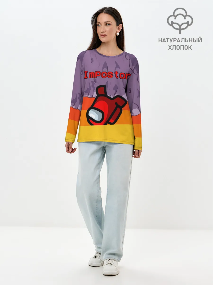 Лонгслив женский. Хлопок / AMONG US