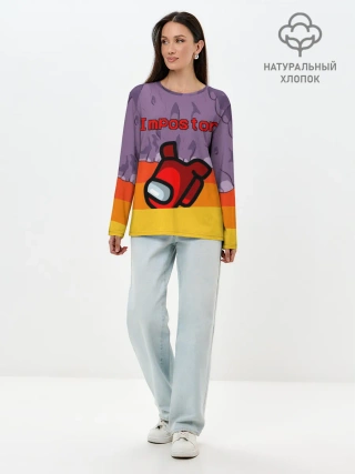 Лонгслив женский. Хлопок / AMONG US