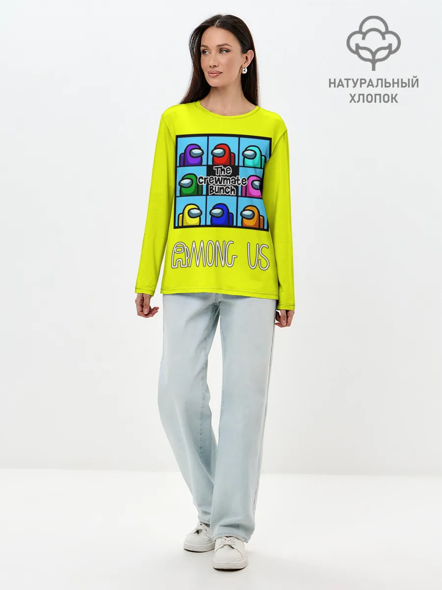 Лонгслив женский. Хлопок / The Crewmate Bunch