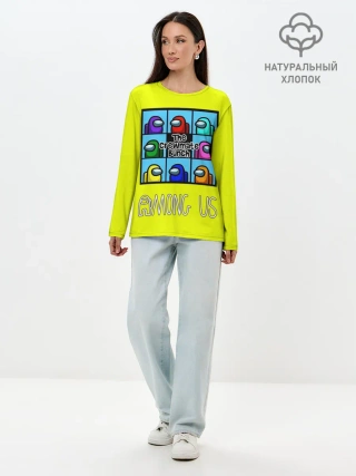 Лонгслив женский. Хлопок / The Crewmate Bunch
