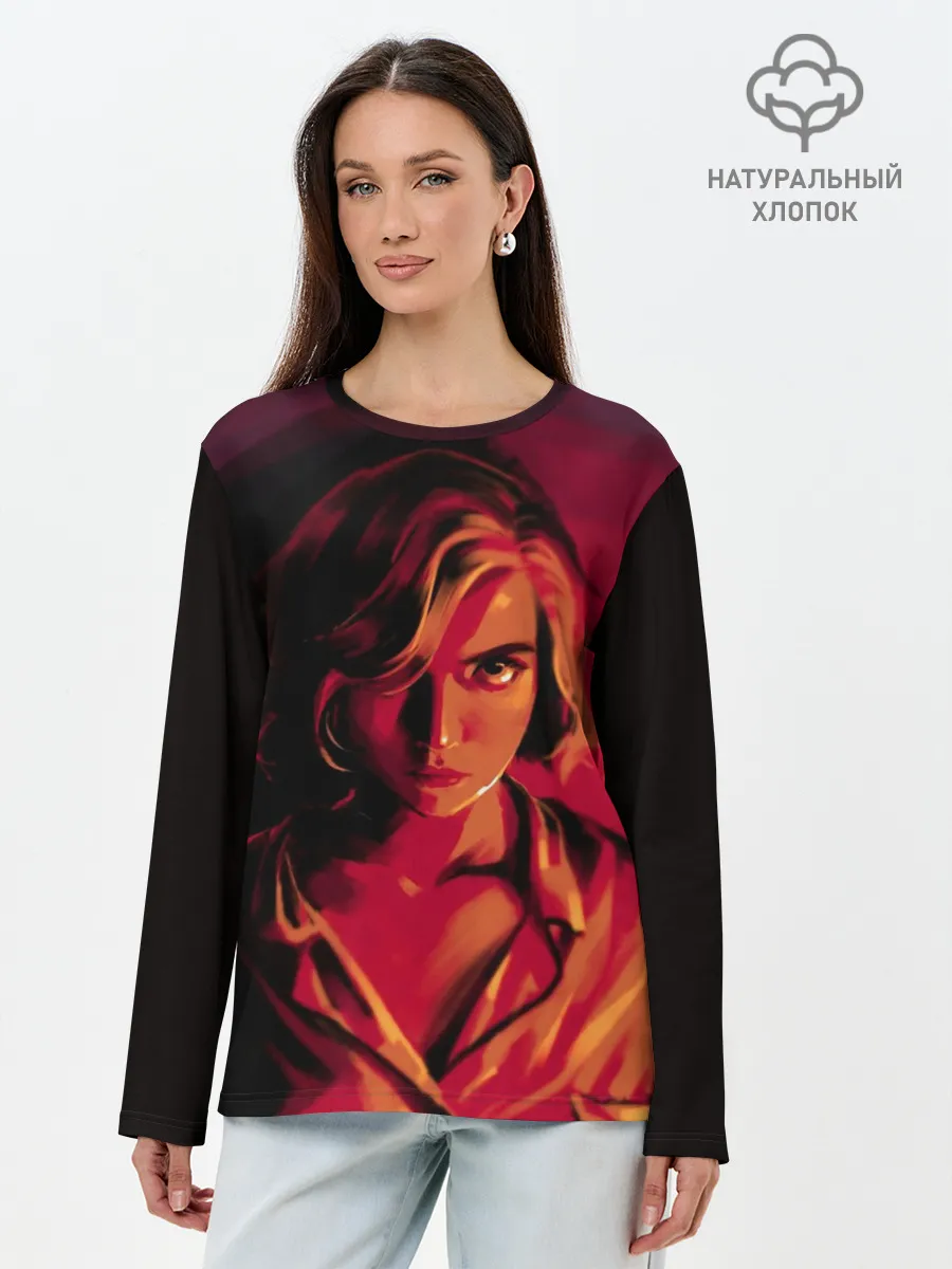 Лонгслив женский. Хлопок / Ход Королевы