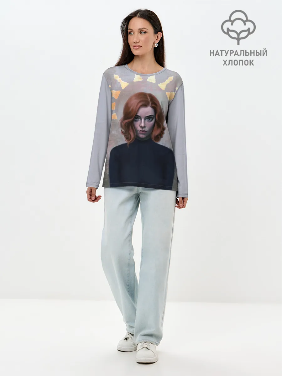 Лонгслив женский. Хлопок / Ход Королевы