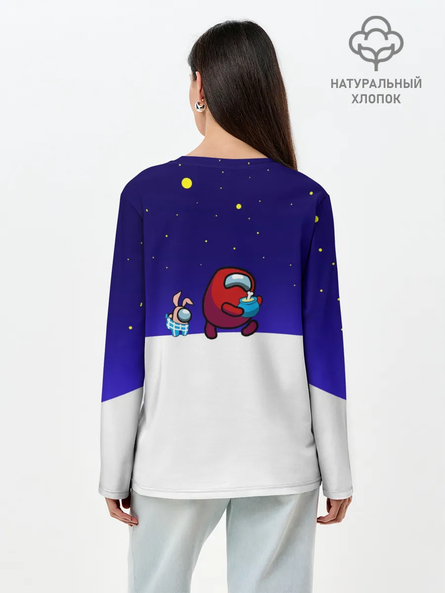 Лонгслив женский. Хлопок / Among us наша версия