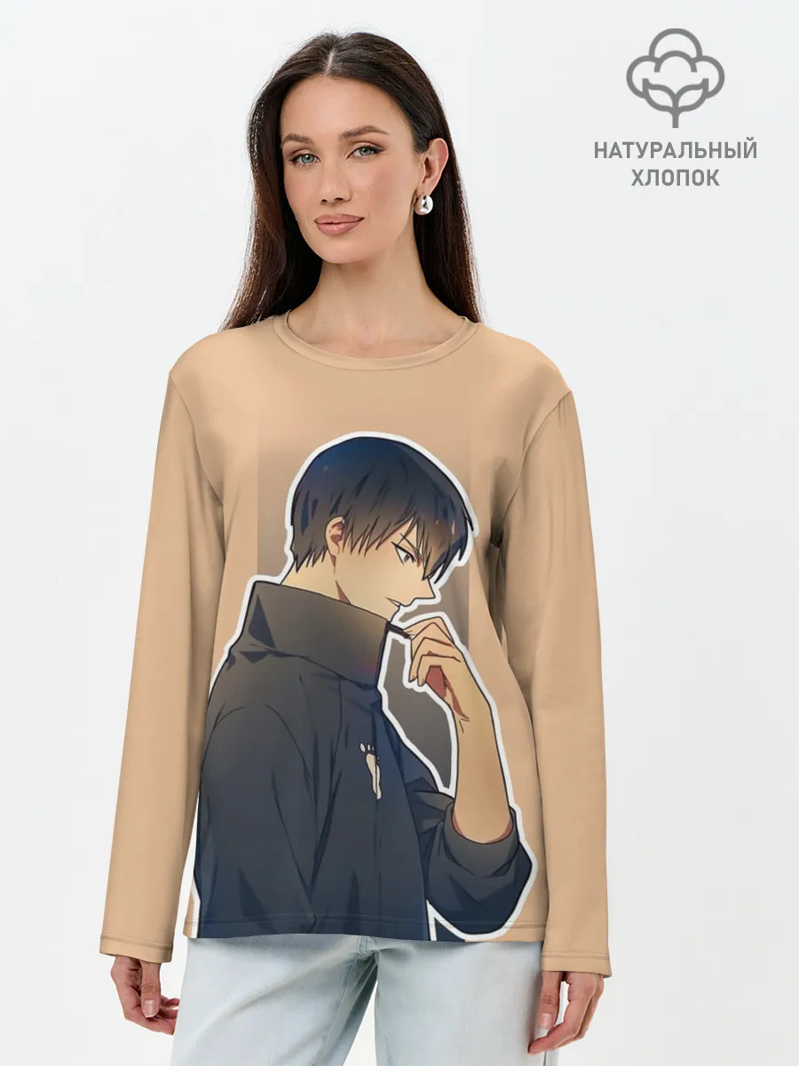 Лонгслив женский. Хлопок / Тобио