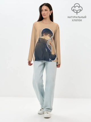 Лонгслив женский. Хлопок / Тобио