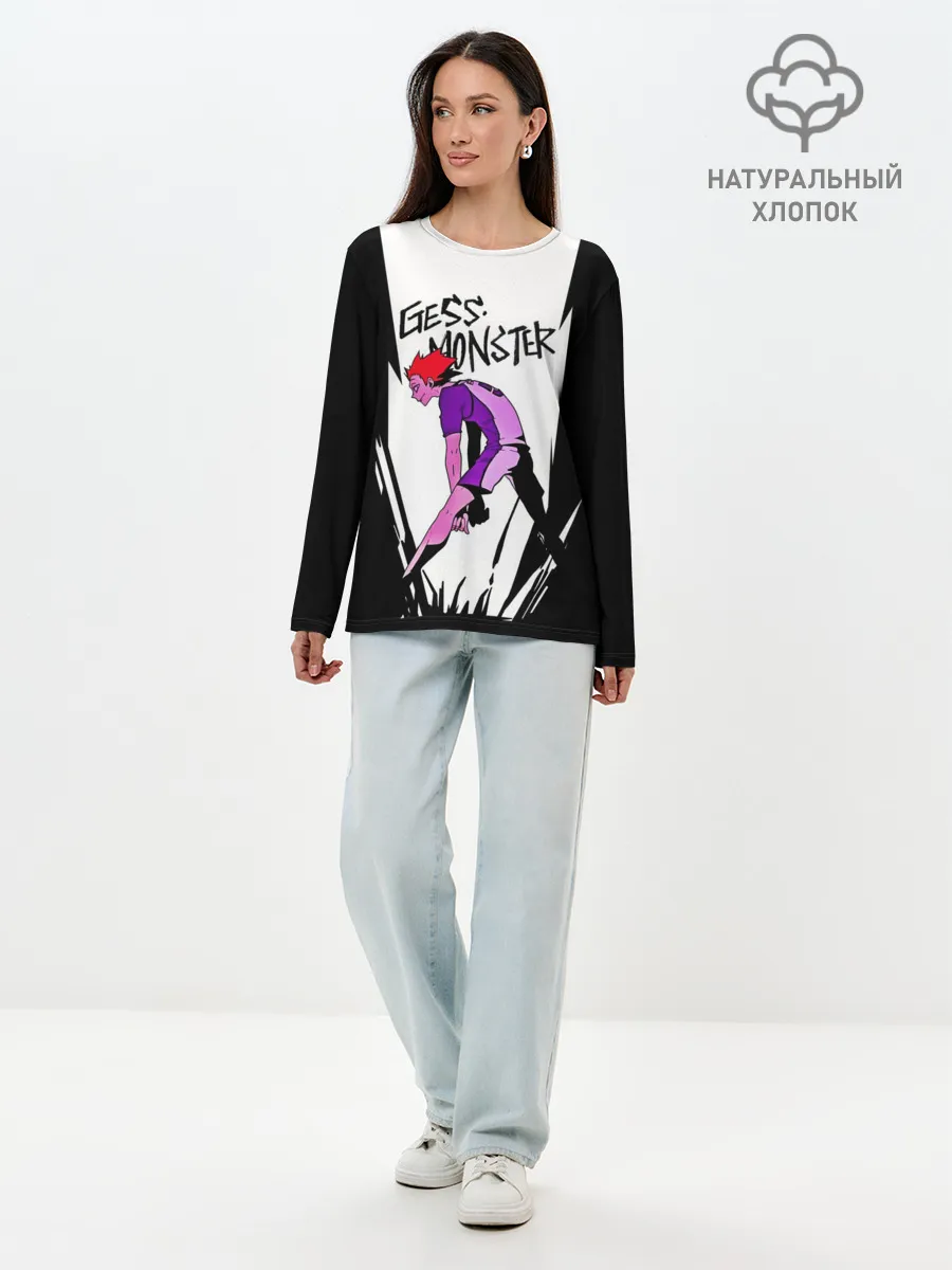 Лонгслив женский. Хлопок / Gess monster