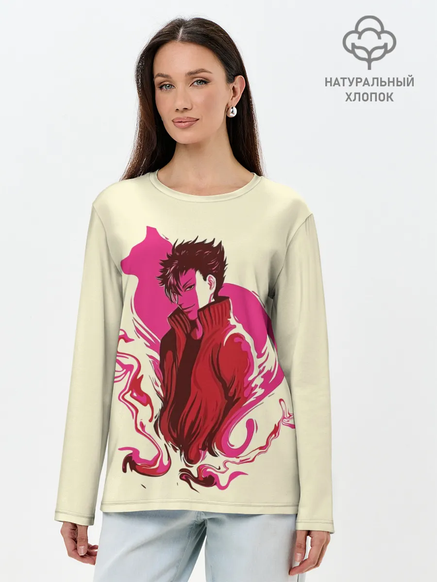 Лонгслив женский. Хлопок / Haikyuu Nekoma