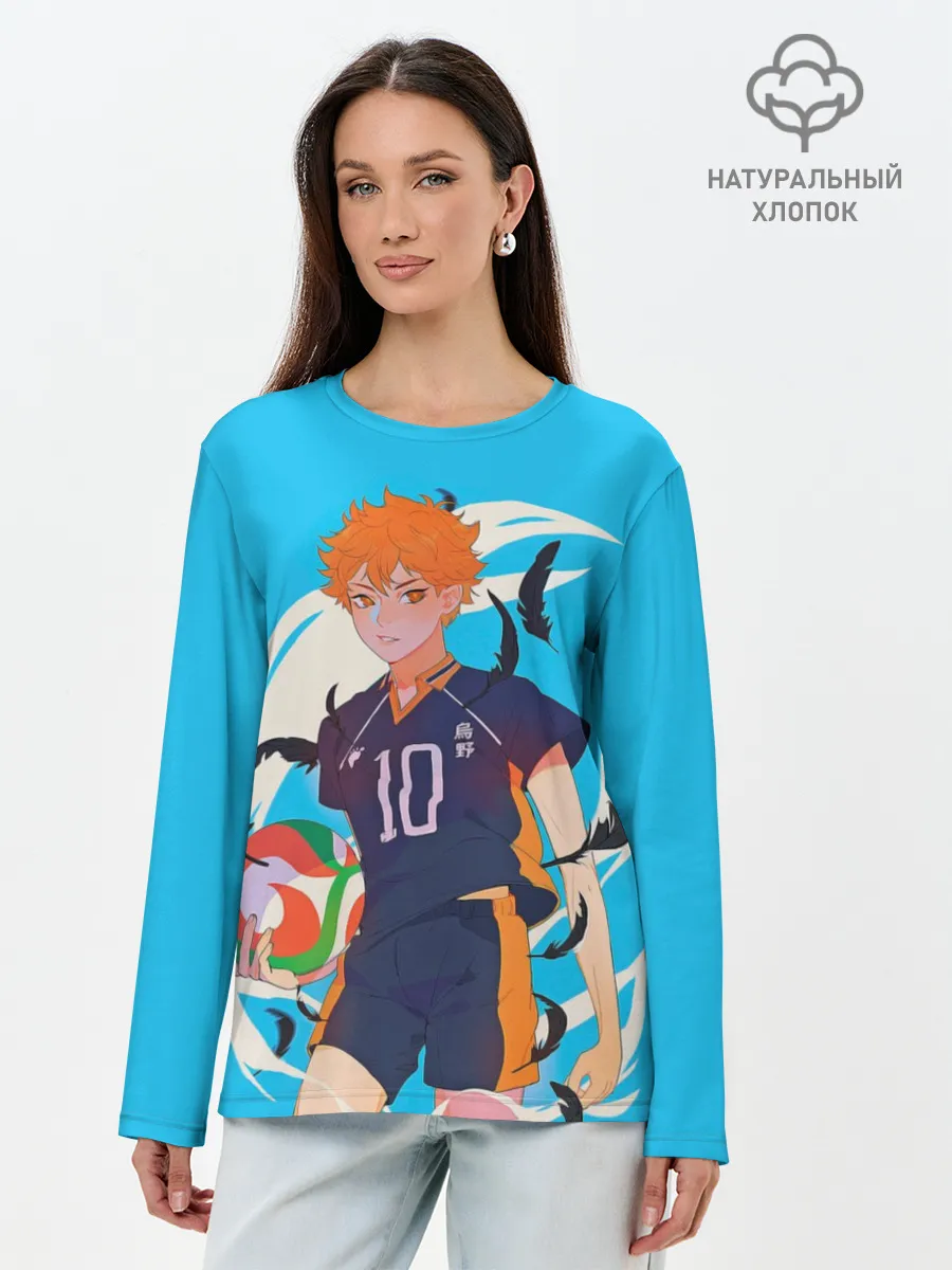 Лонгслив женский. Хлопок / Хината