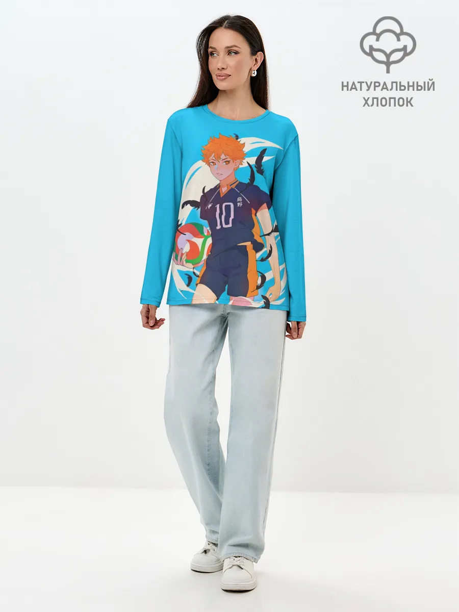 Лонгслив женский. Хлопок / Хината