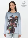 Лонгслив женский. Хлопок / Хината и Тобио