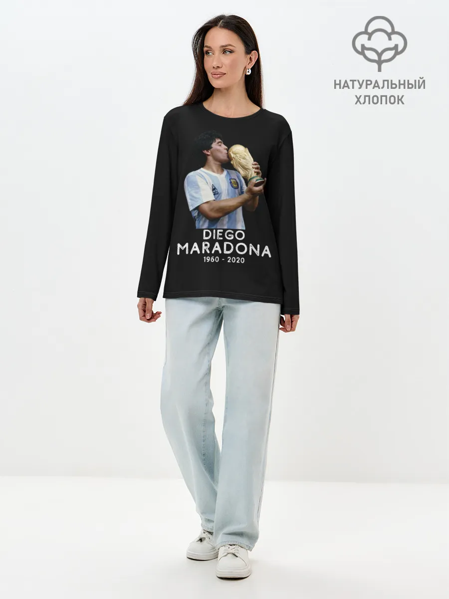 Лонгслив женский. Хлопок / Diego Maradona