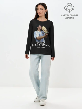 Лонгслив женский. Хлопок / Diego Maradona