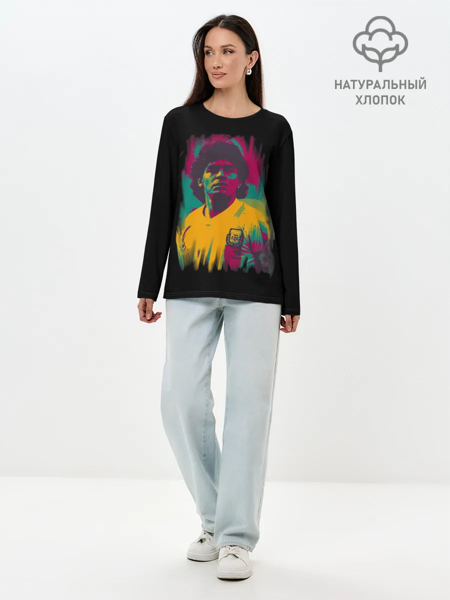 Лонгслив женский. Хлопок / Diego Maradona