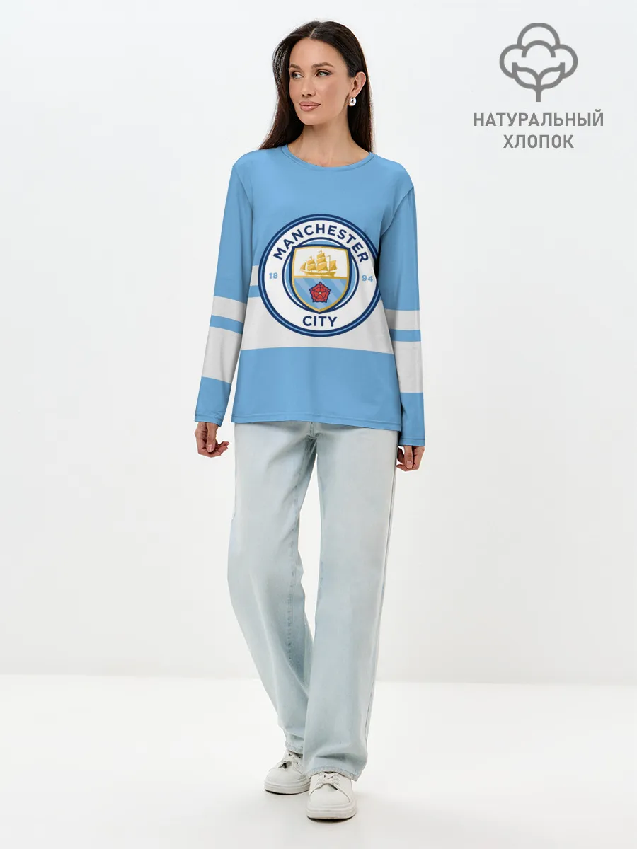 Лонгслив женский. Хлопок / MANCHESTER CITY