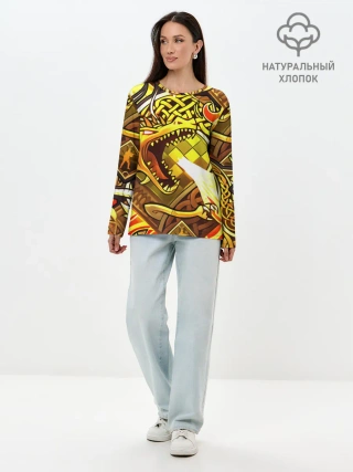 Лонгслив женский. Хлопок / CS GO - DRAGON LORE | ИСТОРИЯ О ДРАКОНЕ