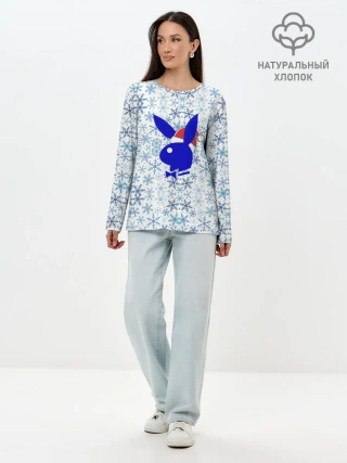 Лонгслив женский. Хлопок / PLAYBOY - NEW YEAR