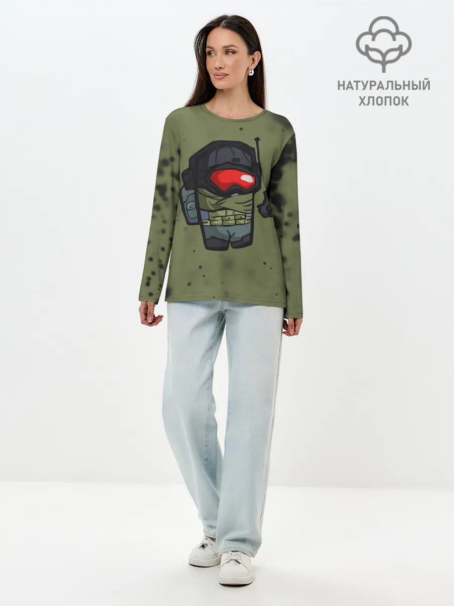 Лонгслив женский. Хлопок / AMONG US & CALL OF DUTY