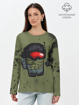 Лонгслив женский. Хлопок / AMONG US & CALL OF DUTY