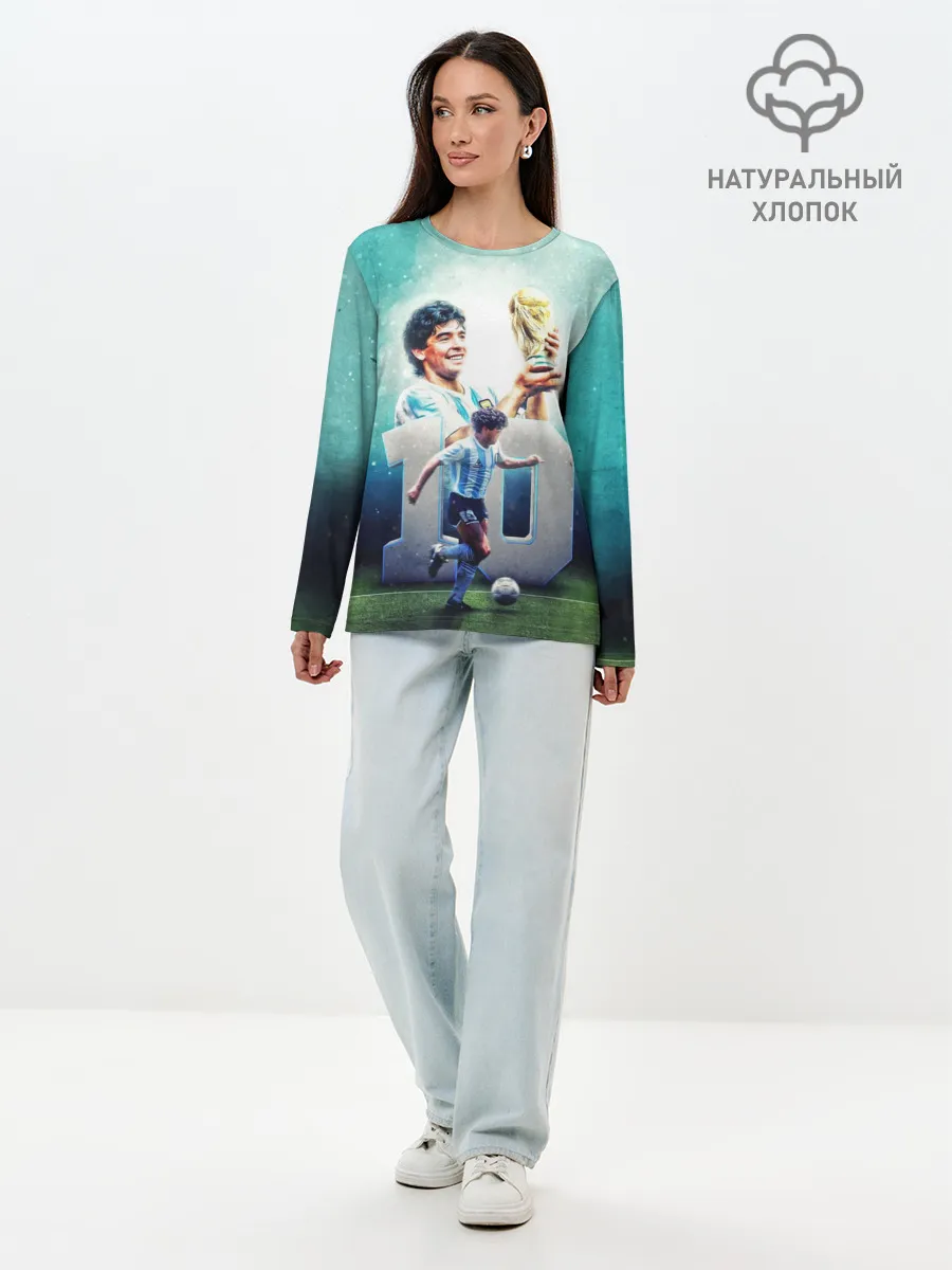 Лонгслив женский. Хлопок / 10 number