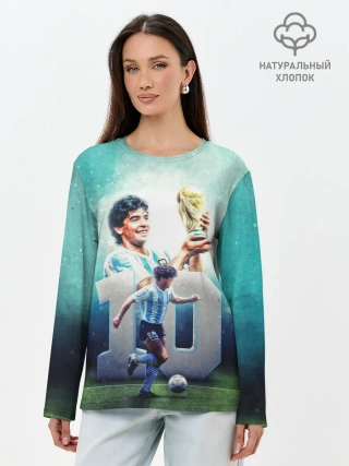 Лонгслив женский. Хлопок / 10 number