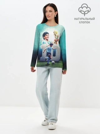 Лонгслив женский. Хлопок / 10 number