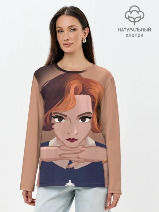 Лонгслив женский. Хлопок / Ход Королевы