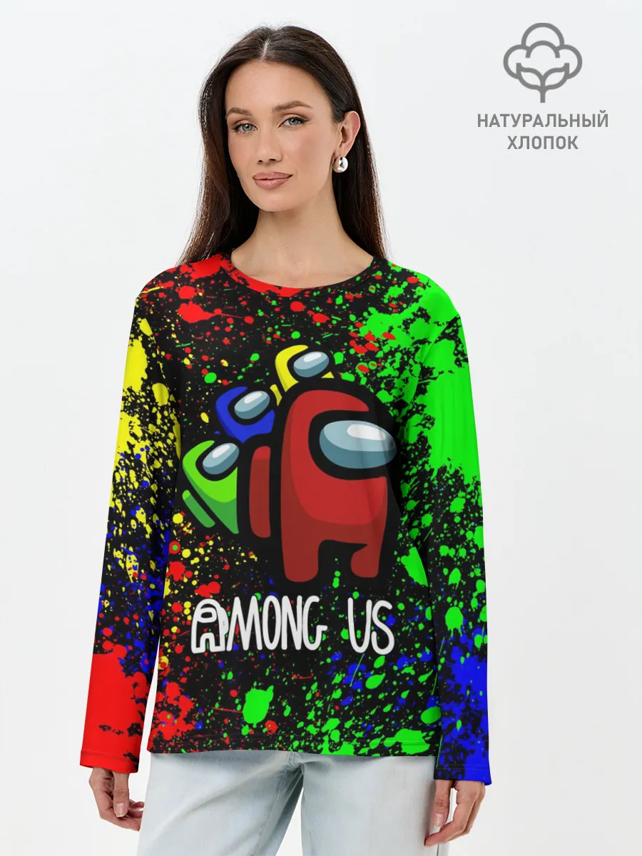 Лонгслив женский. Хлопок / AMONG US