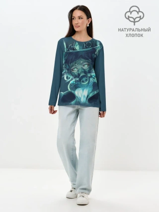 Лонгслив женский. Хлопок / Маска. Аниме