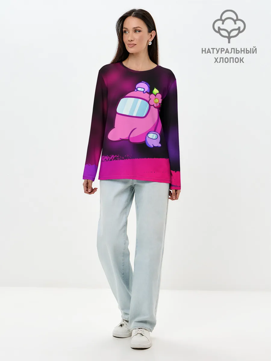 Лонгслив женский. Хлопок / AMONG US - МИЛОТА